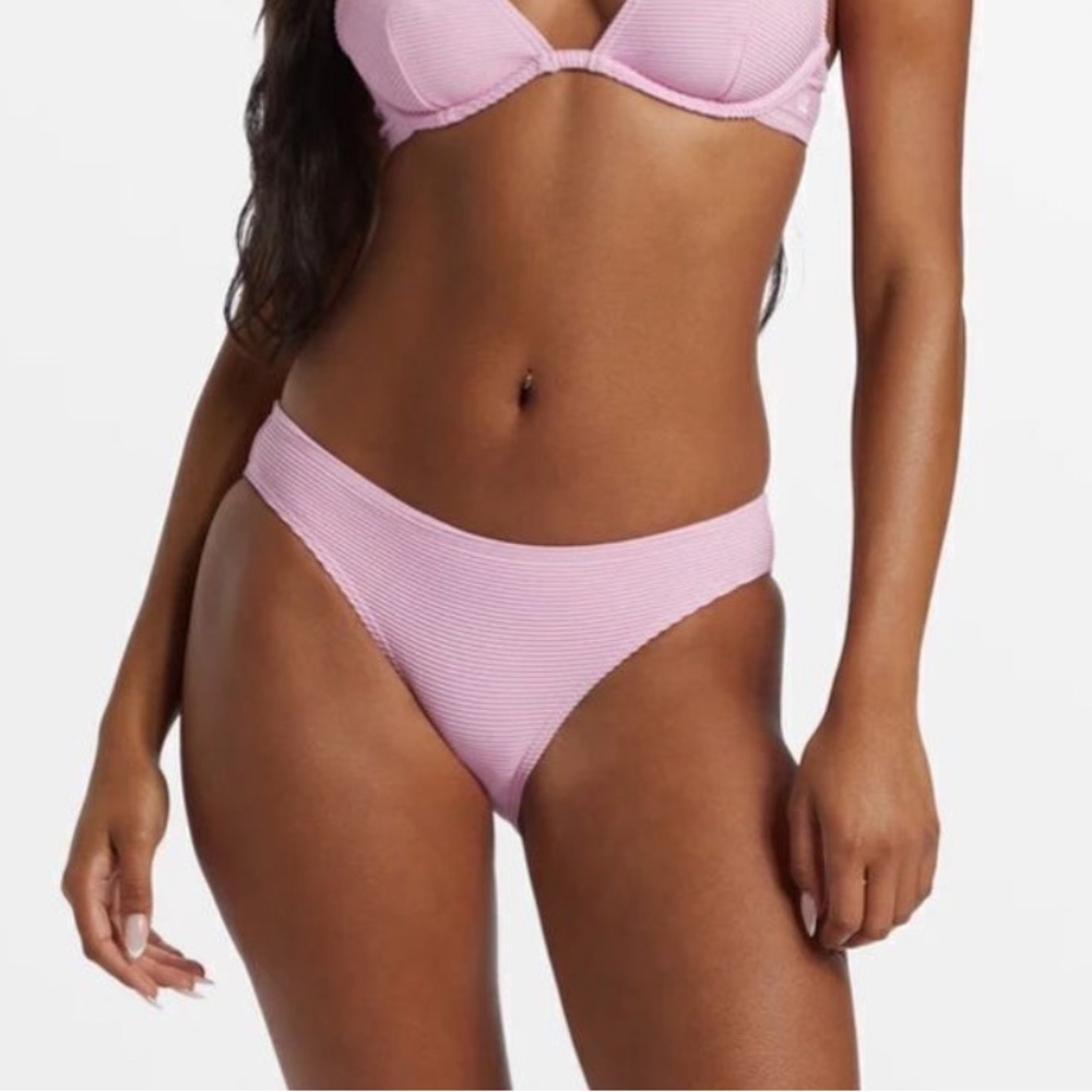 Billabong Tanlines Lowrider Ribbed Bikini Bottom NWT size XL Pink Dream Swimsuit